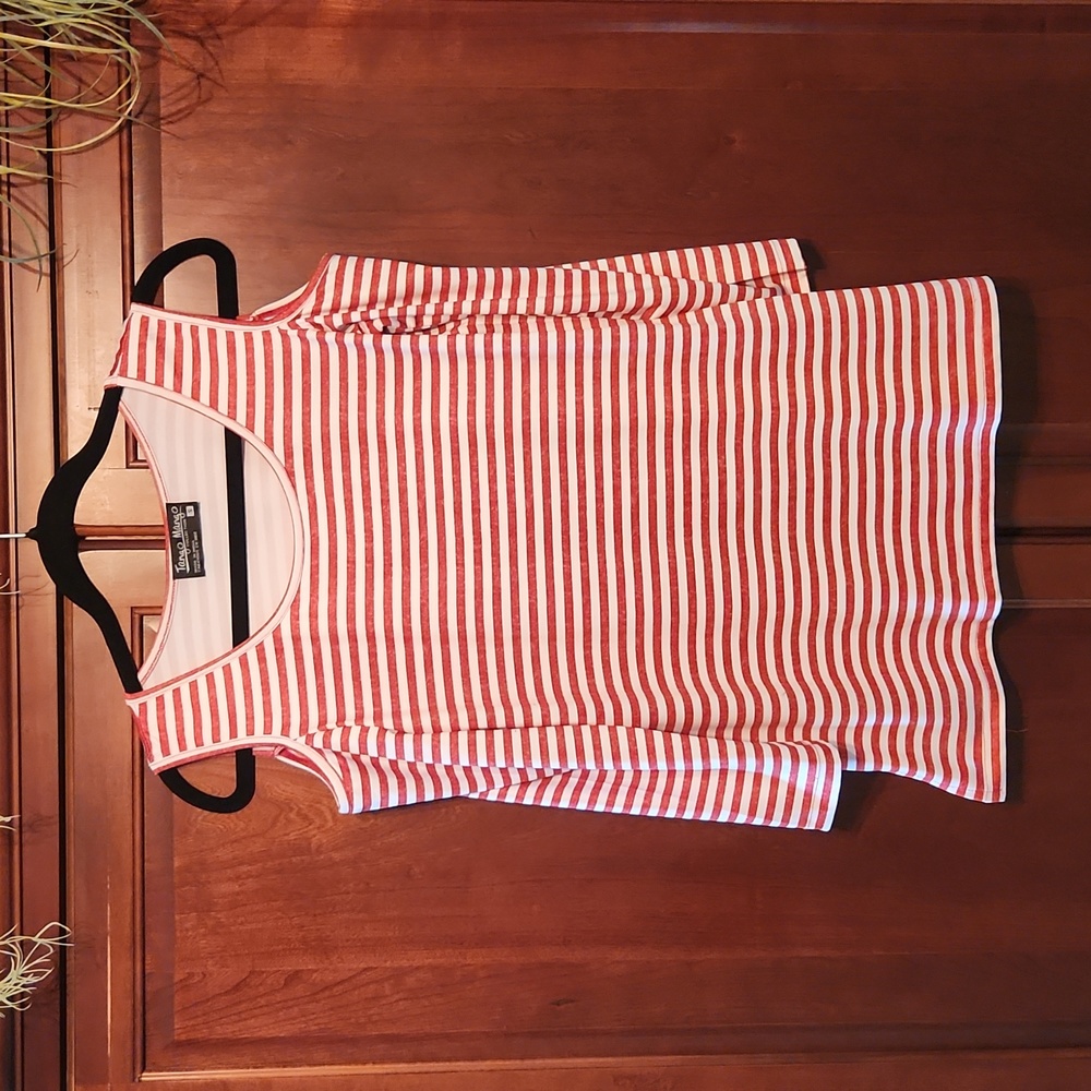 Like New Striped Cold Shoulder Top